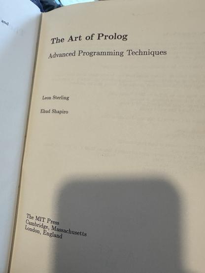 The title page: “The Art of Prolog”