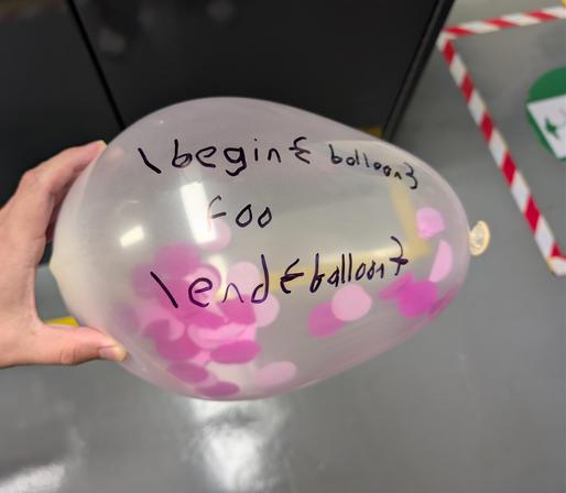 Latex balloon with handwritten sharpie sating

\begin{balloon}
    Foo
\end{balloon}