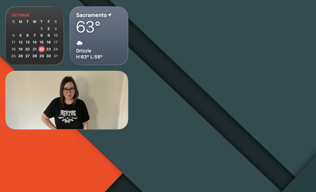Desktop image with a photo preview of an awkward woman, seemingly with her hand on her hip, posing in a photo against a blank wall.