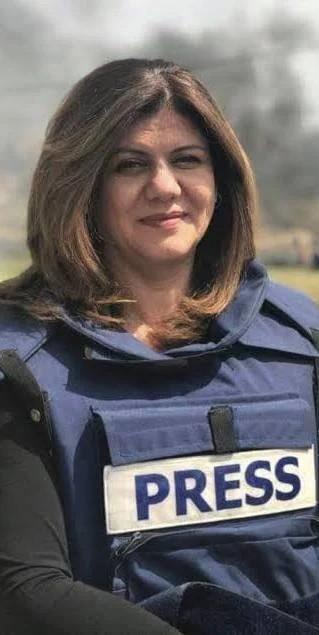 Abu Akleh in a press jacket